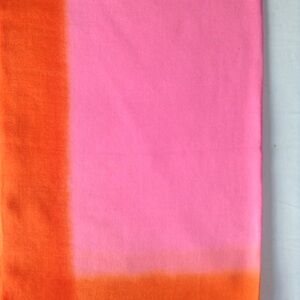 Pink with Orange Border Ombre 70*190 -Silk-Wool
